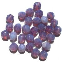 25 8mm Faceted Milky Amethyst Opal Firepolish Beads